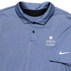 Nike Polo Shirt Mens S Geometric TPC Louisiana Zurich Classic Tour Series